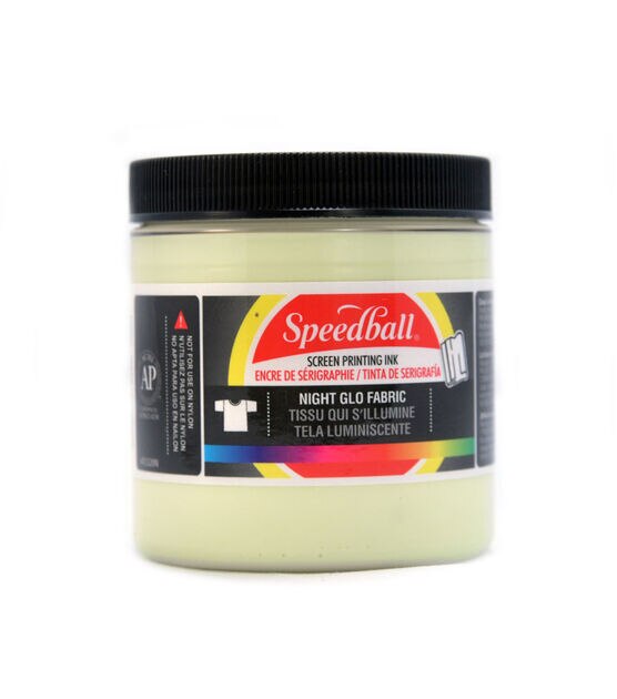 Speedball Screen Print Ink 8oz Night Glo White