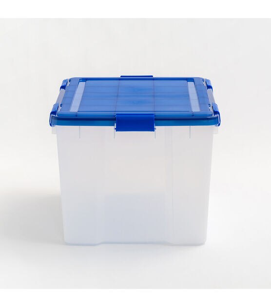 Iris 18.5 Gallon Element Resistant Plastic Storage Boxes With Lid 3pk, , hi-res, image 11