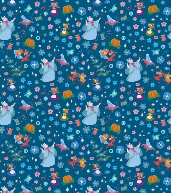 Cinderella Friends Disney Cotton Fabric, , hi-res, image 2