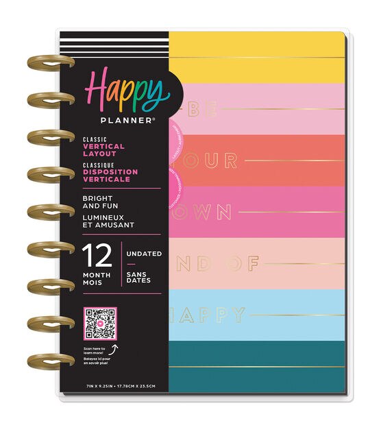 Happy Planner Classic Undated Bright & Fun Vertical 12 Month Planner, , hi-res, image 2