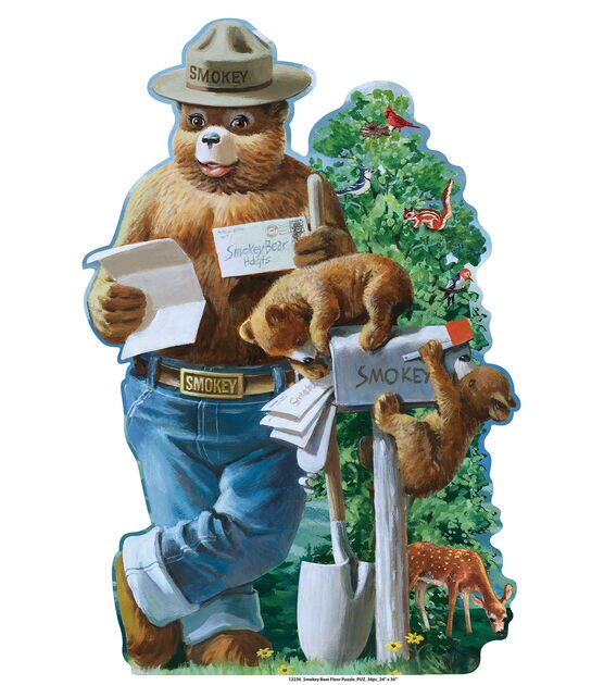 MasterPieces 2' x 3' Smokey Bear Floor Jigsaw Puzzle 36pc, , hi-res, image 2