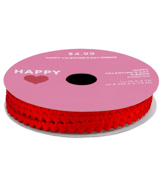 2 Lines Personalized Valentine Ribbon 7/8-36 Colors