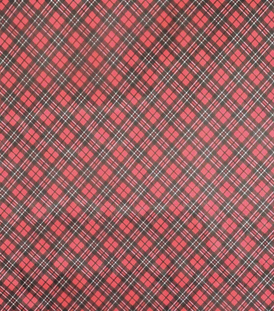 Red Plaid Organza Fabric by Sew Sweet