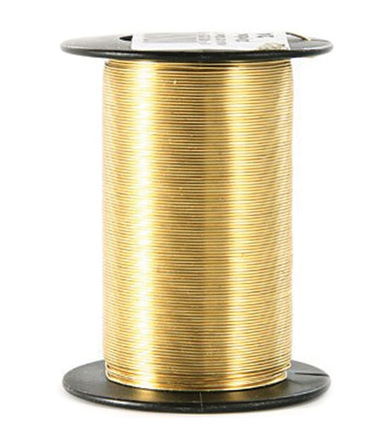 Gold Bullion Wire for Floristry - 459 ft Spool, 28 Gauge