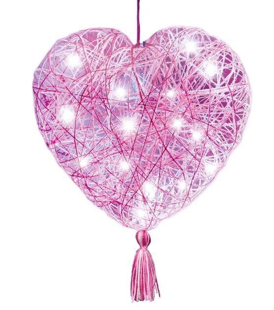 Creativity For Kids 16" String Art Heart Light Craft Kit, , hi-res, image 5
