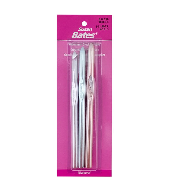 Susan Bates 3 pk Silvalume Crochet Hooks, , hi-res, image 2