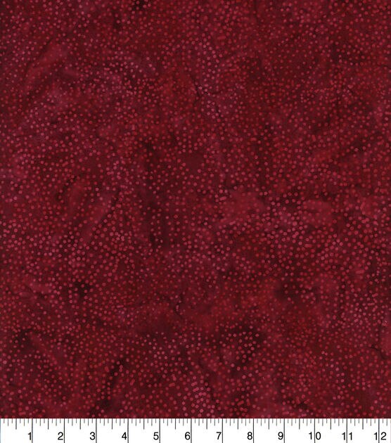 Burgundy Dot Batik Cotton Fabric, , hi-res, image 2