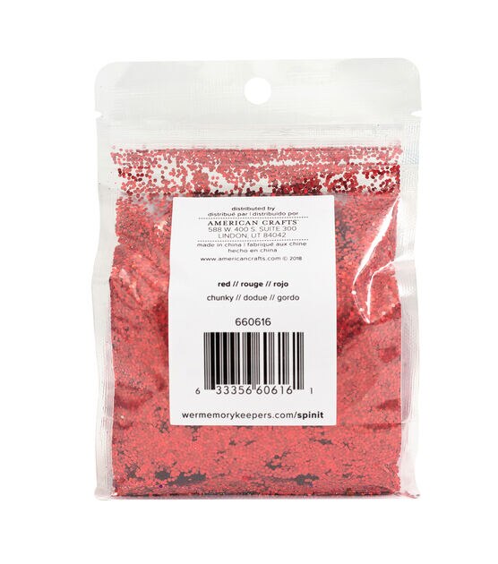 We R Memory Keepers 10oz Red Polyester Chunky Glitter, , hi-res, image 2