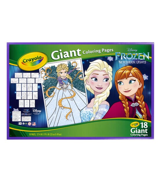 Crayola 18 Sheet 13" x 19.5" Giant Disney Frozen Coloring Book, , hi-res, image 2