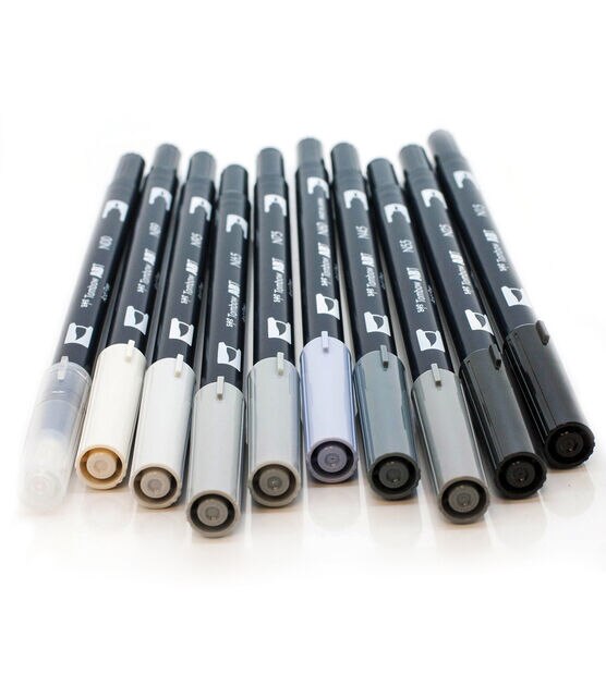 Tombow Gray Scale Dual Brush Pen Set (Pack of 6) - Bed Bath & Beyond -  5636936