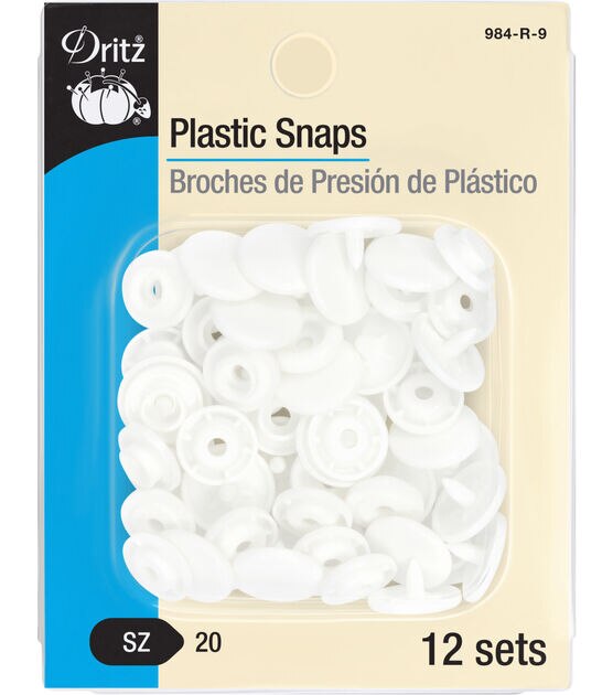 Dritz Snaps Plastic Size 20 Round Black
