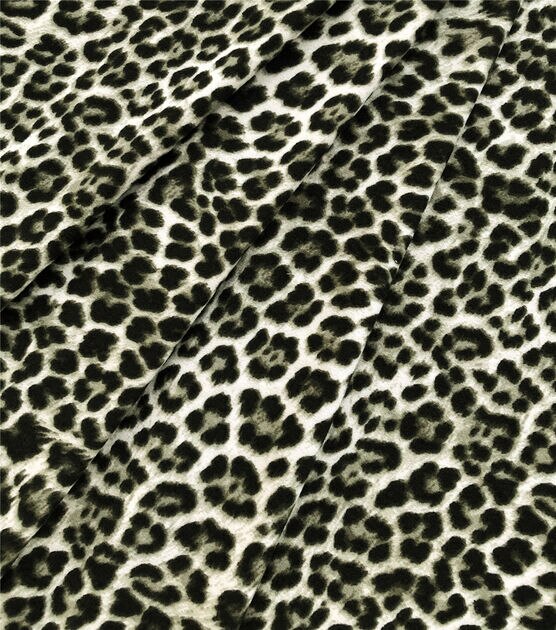 Black White Cheetah Print Jersey Knit Fabric | JOANN