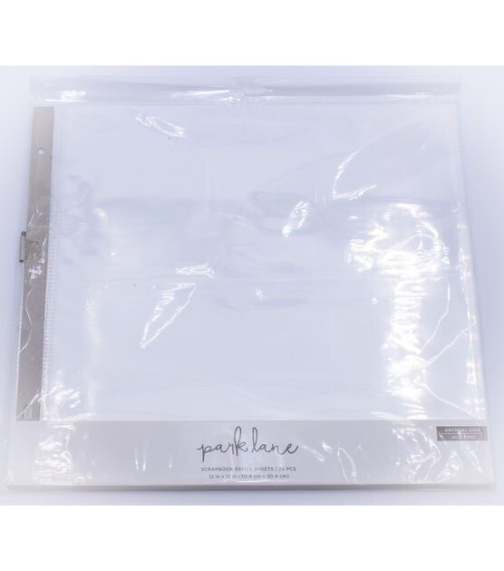 12 x 12 Page Protectors Scrapbook Refill Post Bound 10/pk for 20