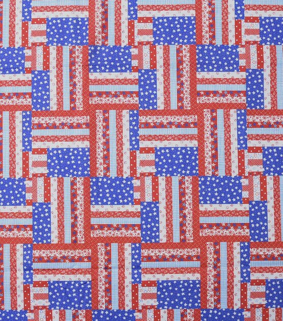 Intricate Flags Patriotic Cotton Fabric