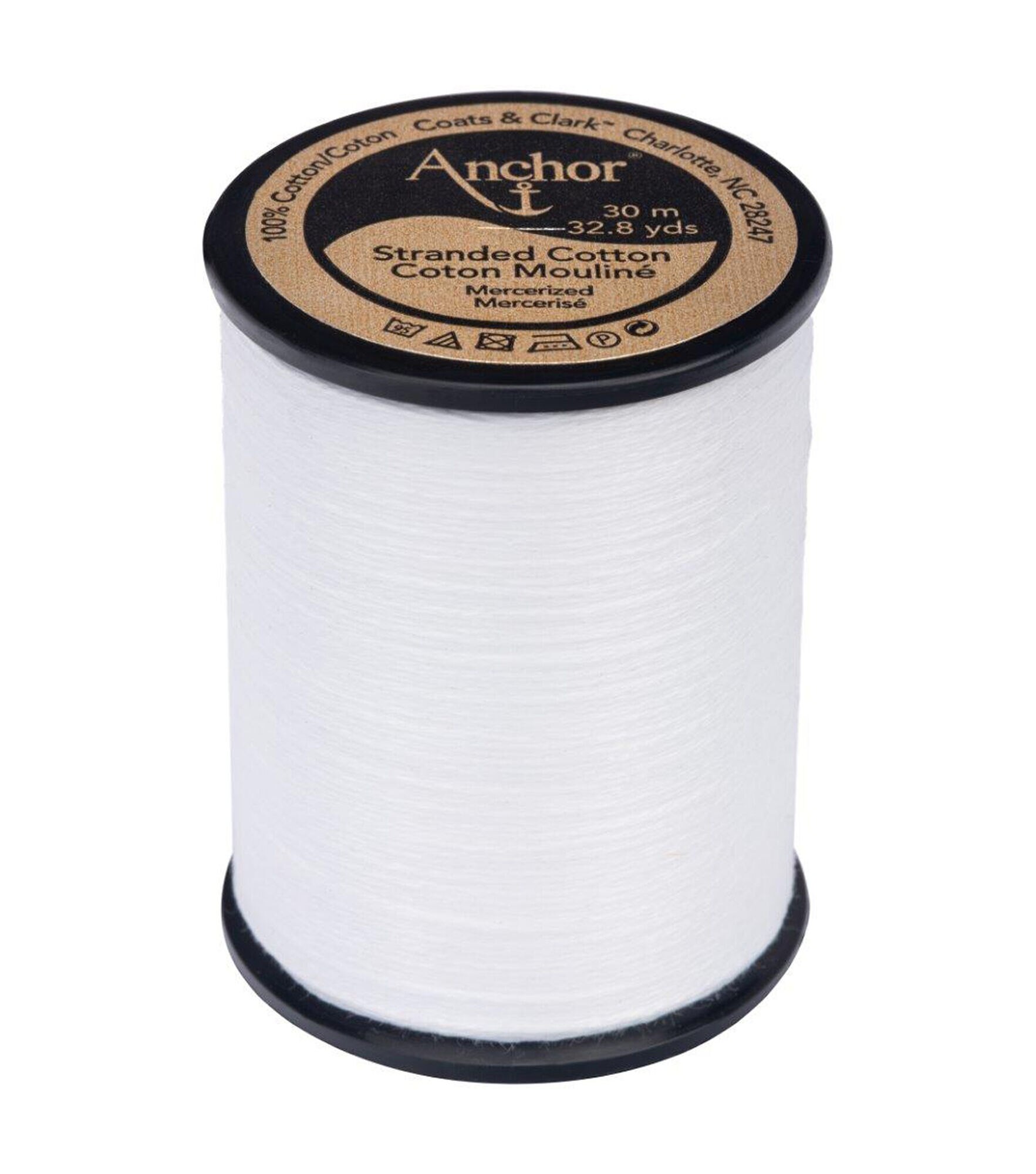 Anchor Cotton 32.8yd Cotton Embroidery Floss, 01 Snow White, hi-res