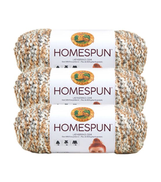 Lion Brand Homespun 185yds Bulky Acrylic Yarn 3 Bundle, , hi-res, image 1