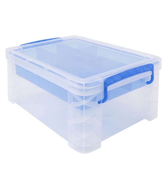 Super Stacker 14" x 10" Clear Plastic Raised Supply Box