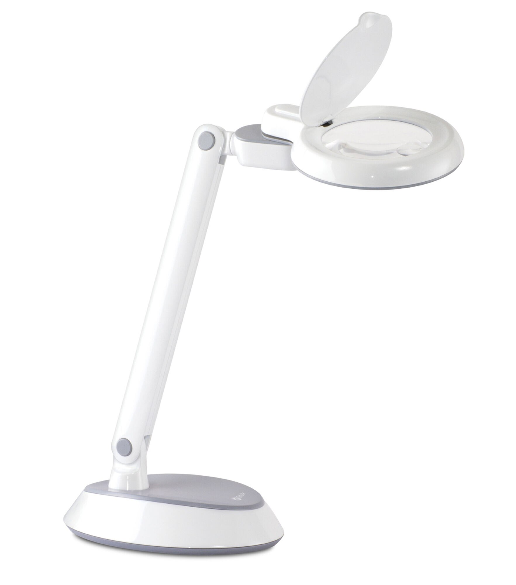 OttLite 15" LED Magnifier Desk Lamp, White, hi-res