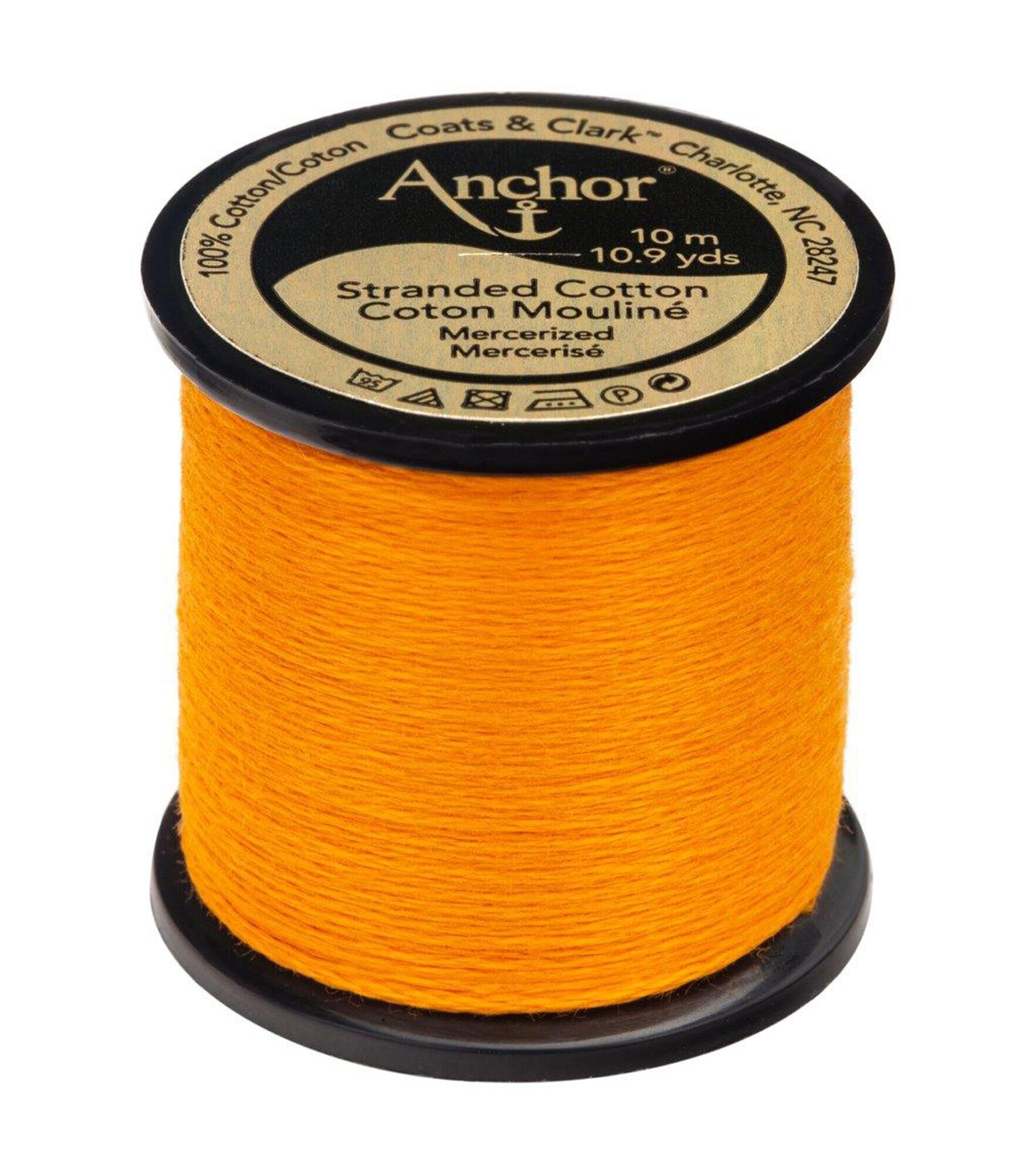 Anchor Cotton 10.9yd Yellows & Browns Cotton Embroidery Floss, 314 Tangerine Medium Light, hi-res