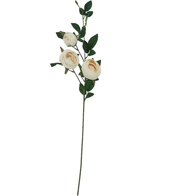 34" Spring Cream Rose Stem by Bloom Room