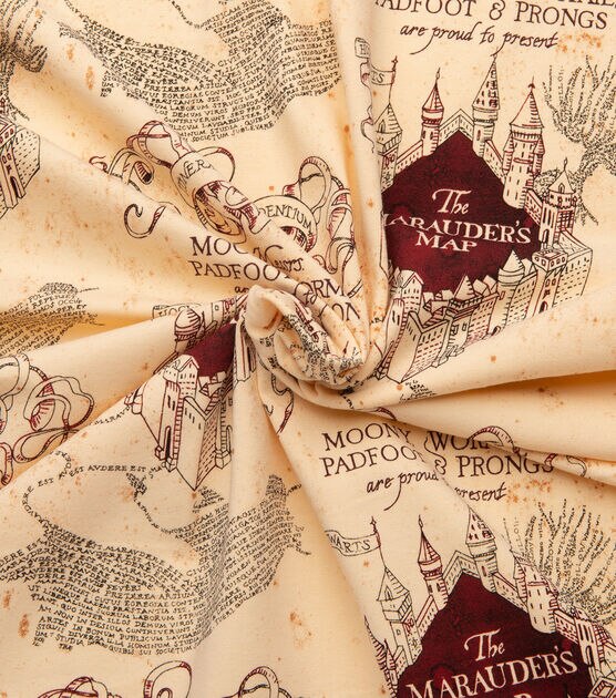 Harry Potter Knit Fabric 58'' Marauders Map JOANN