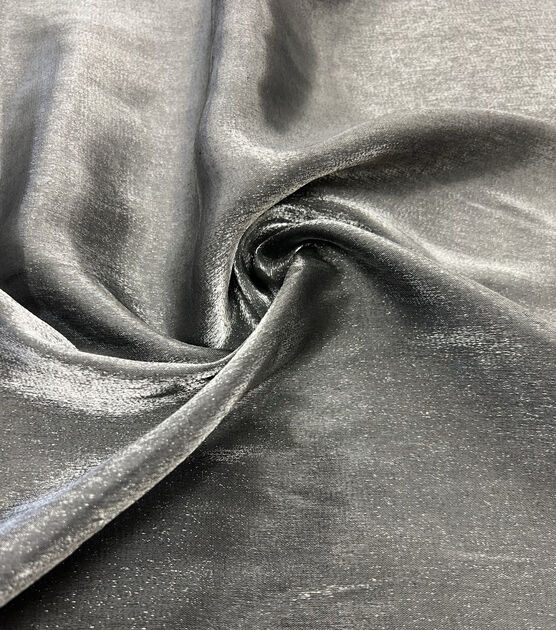 Silver Shimmer Satin Fabric by Casa Collection, , hi-res, image 2