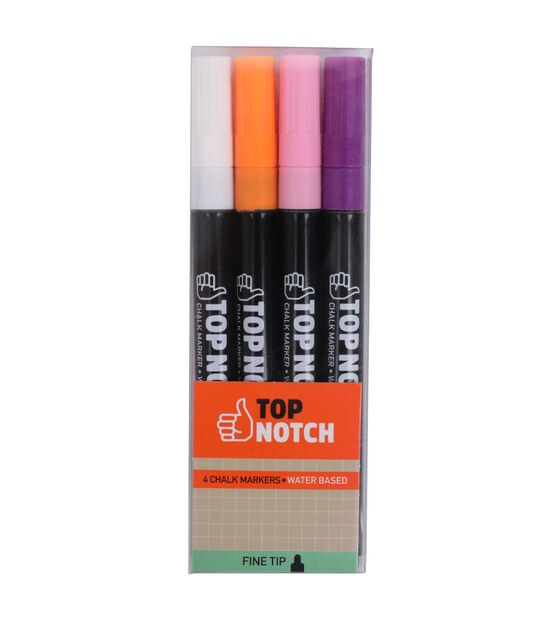 2pk White Broad & Chisel Tip Chalk Markers by Top Notch