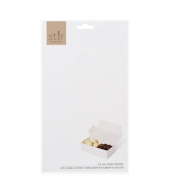 5.5 x 3 White Candy Boxes With Flip Top Lid 3pk by STIR