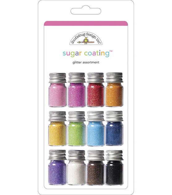 Doodlebug 12 pk Sugar Coating Glitter Assortment - Metallic