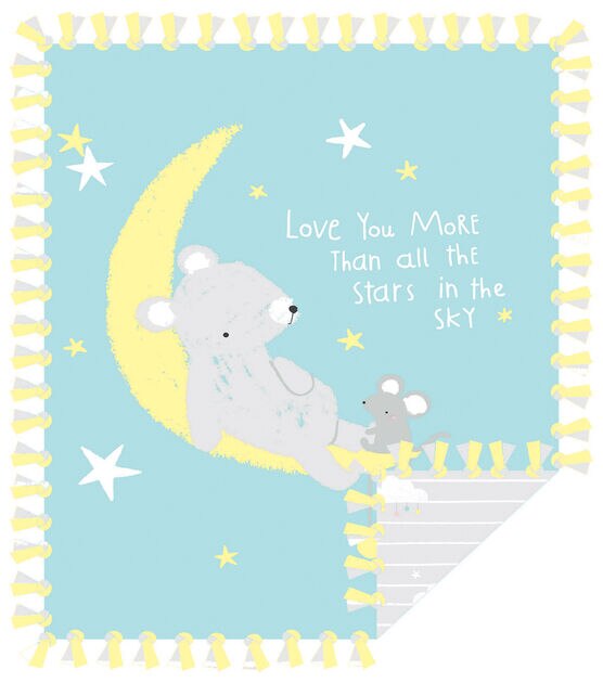 48 Wide Who Loves You No Sew Fleece Blanket