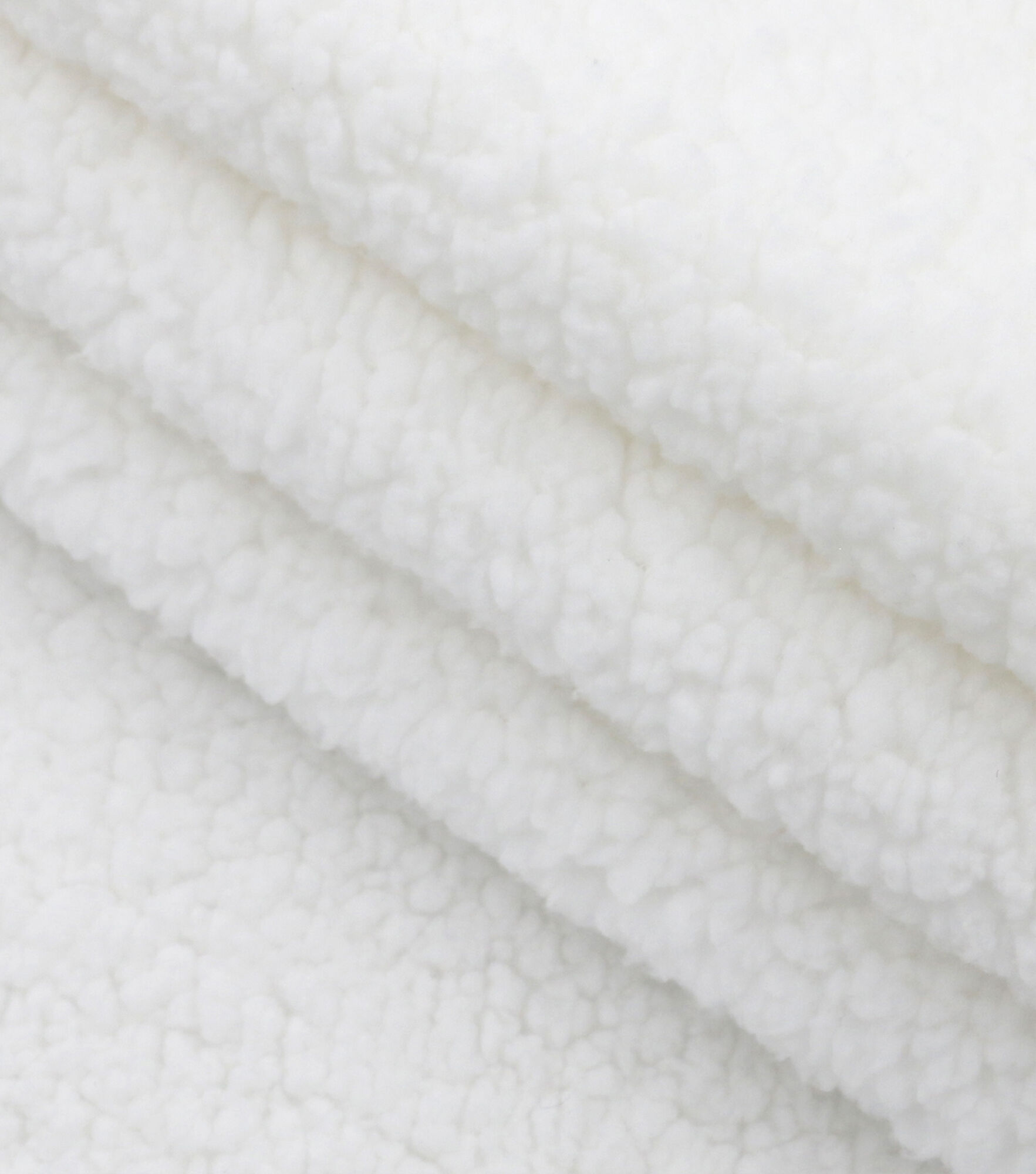 Solid Faux Fur Sherpa Fabric, White, hi-res