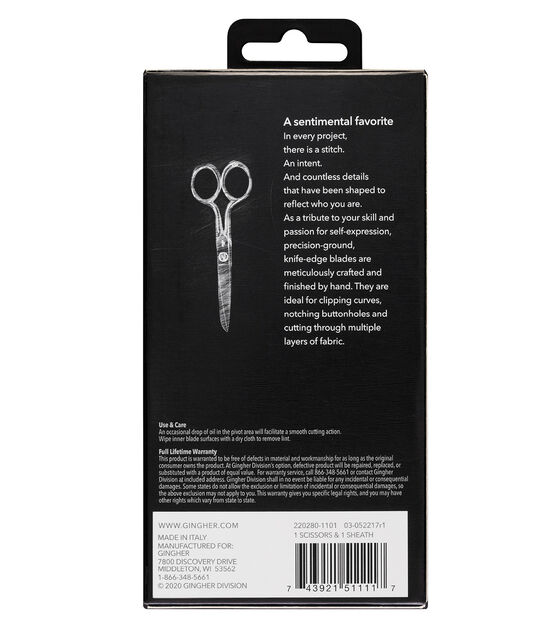 Gingher 5-Inch Knife Edge Sewing Scissors