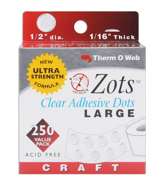 Zots Clear Memory Adhesive Dots Large