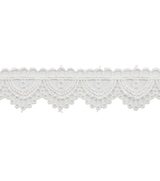 3CM African Mesh Embroidered Bridal Lace / Nylon Or Polyester