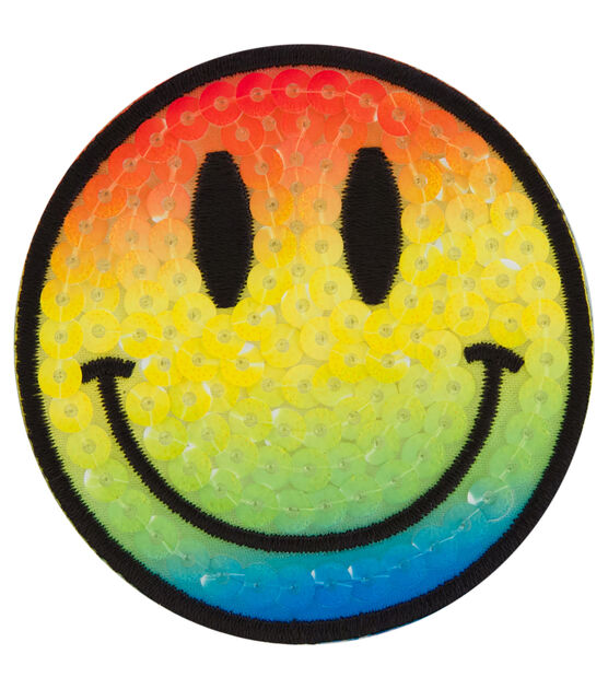 Smiley Face Have a Nice Day Iron-On Fabric Patch
