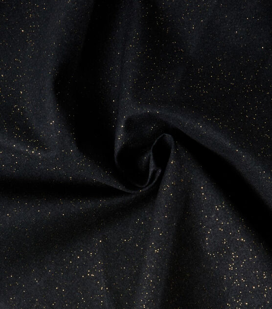 Timeless Treasures Shimmer Black Gold Quilting Cotton Fabric by the Yard