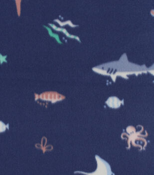 Fishing Icons Blizzard Fleece Fabric