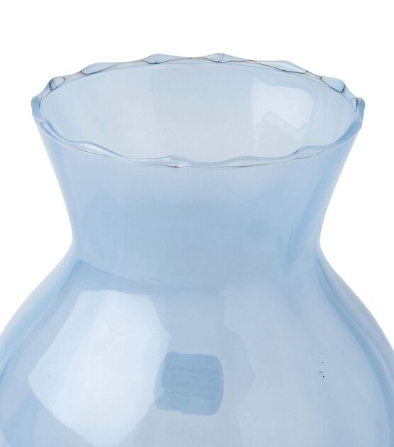 11" Spring Blue Glass Urn Vase by Place & Time glass, , hi-res, image 2