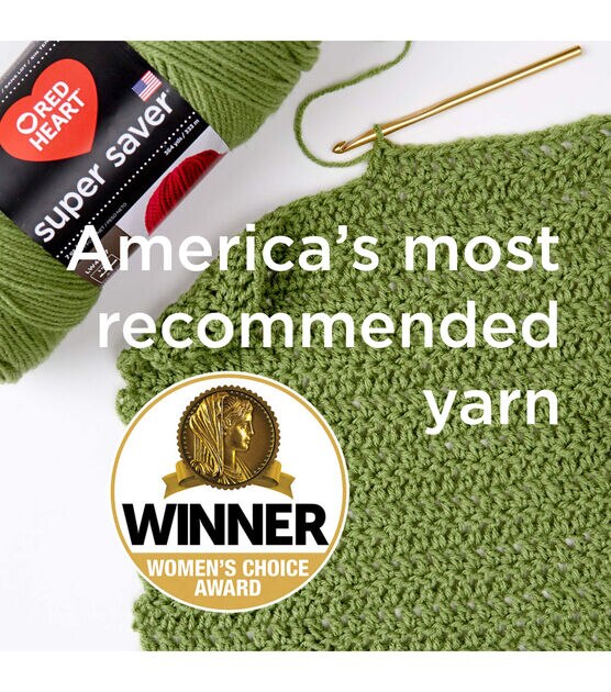 Red Heart Super Saver Soft White Yarn - 3 Pack of 198g/7oz - Acrylic - 4 Medium (Worsted) - 364 Yards - Knitting/Crochet