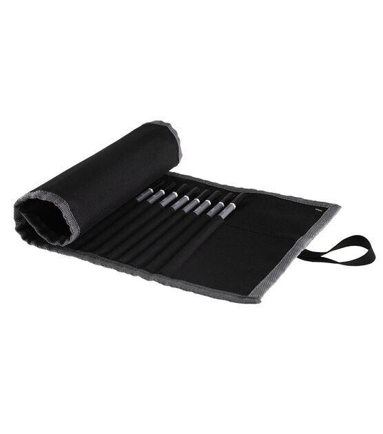 Black Roll Up 24 Pencil Storage Case by Artsmith