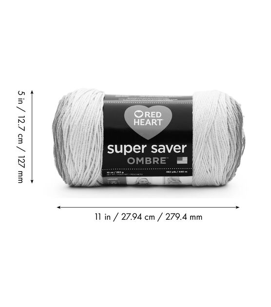 Red Heart Super Saver Yarn, Soft Navy 0387, Medium 4 - 1 skein, 7 oz