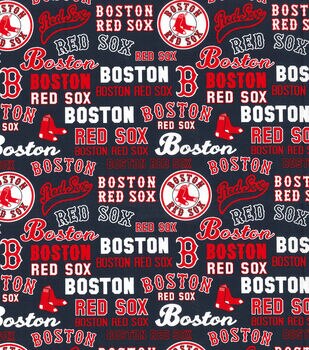 MLB Boston RED SOX Vintage Retro Print Baseball 100% cotton fabric licensed  material Crafts, Quilts, Home Decor