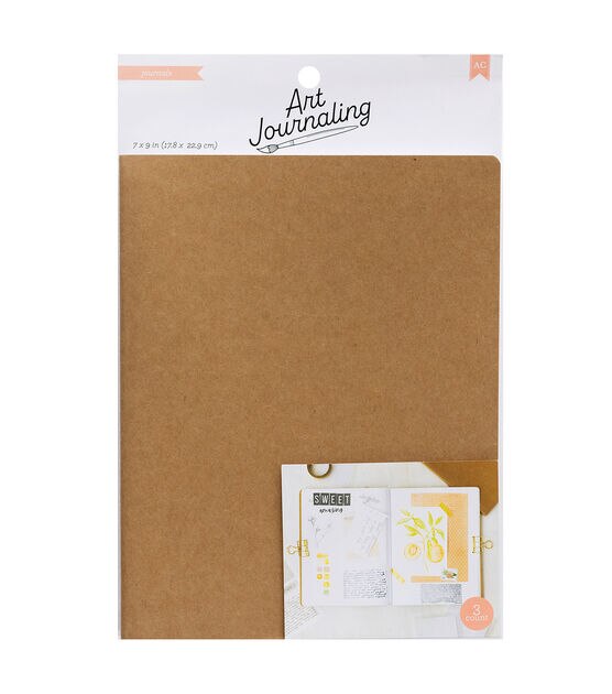 American Crafts Art Journaling Customizable Journal Kraft 3pc