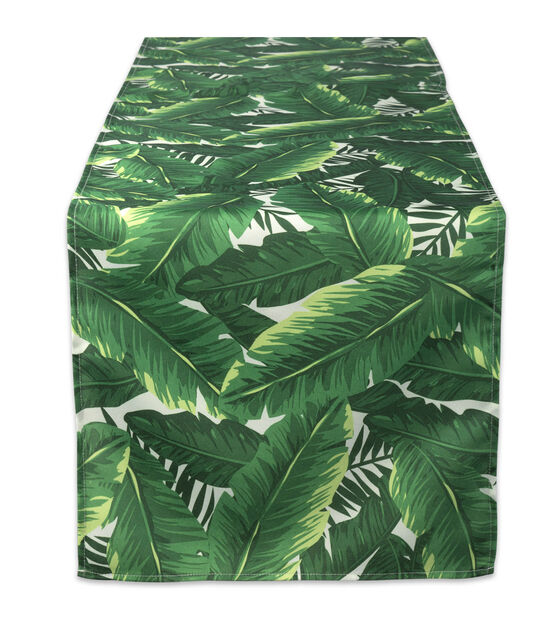 Design Imports Banana Leaf Outdoor Table Runner