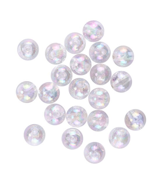 Clear White Aurora Borealis Beads Faceted Glass Rondelles 6mm 15054