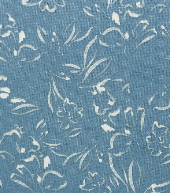 Bouquet Blue Print Outdoor Fabric