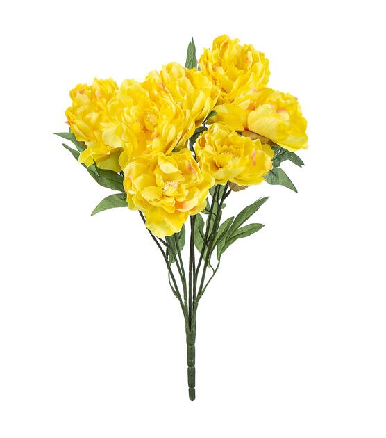 20" Yellow Peony Bush by Bloom Room