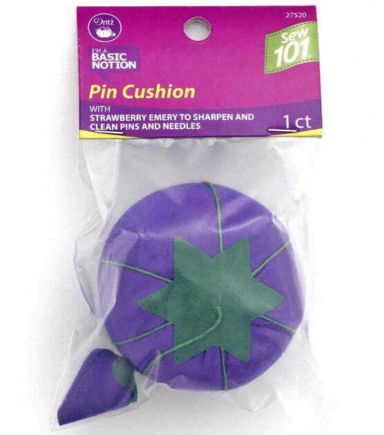 Newmind Pumpkin Pin Cushion Wrist Pincushion Pins Holder for Sewing  Quilting - Purple