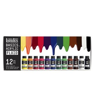 Liquitex Basics 6 Tube Acrylic Paint Set, 22ml, Metallic & Iridescent