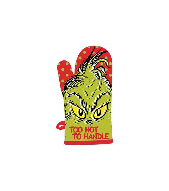 Grinch Merry Grinchmas Kitchen Oven Mitts, Pot Holder, and Towel